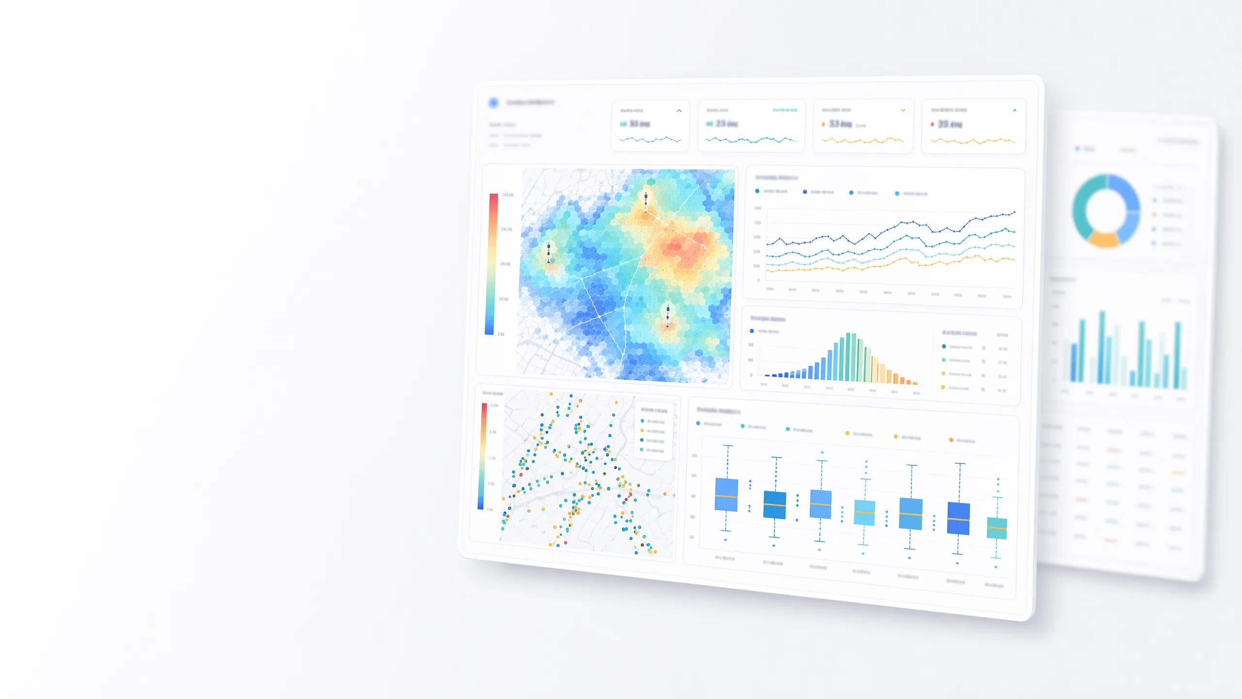RF optimization analytics panel with per-cell insights